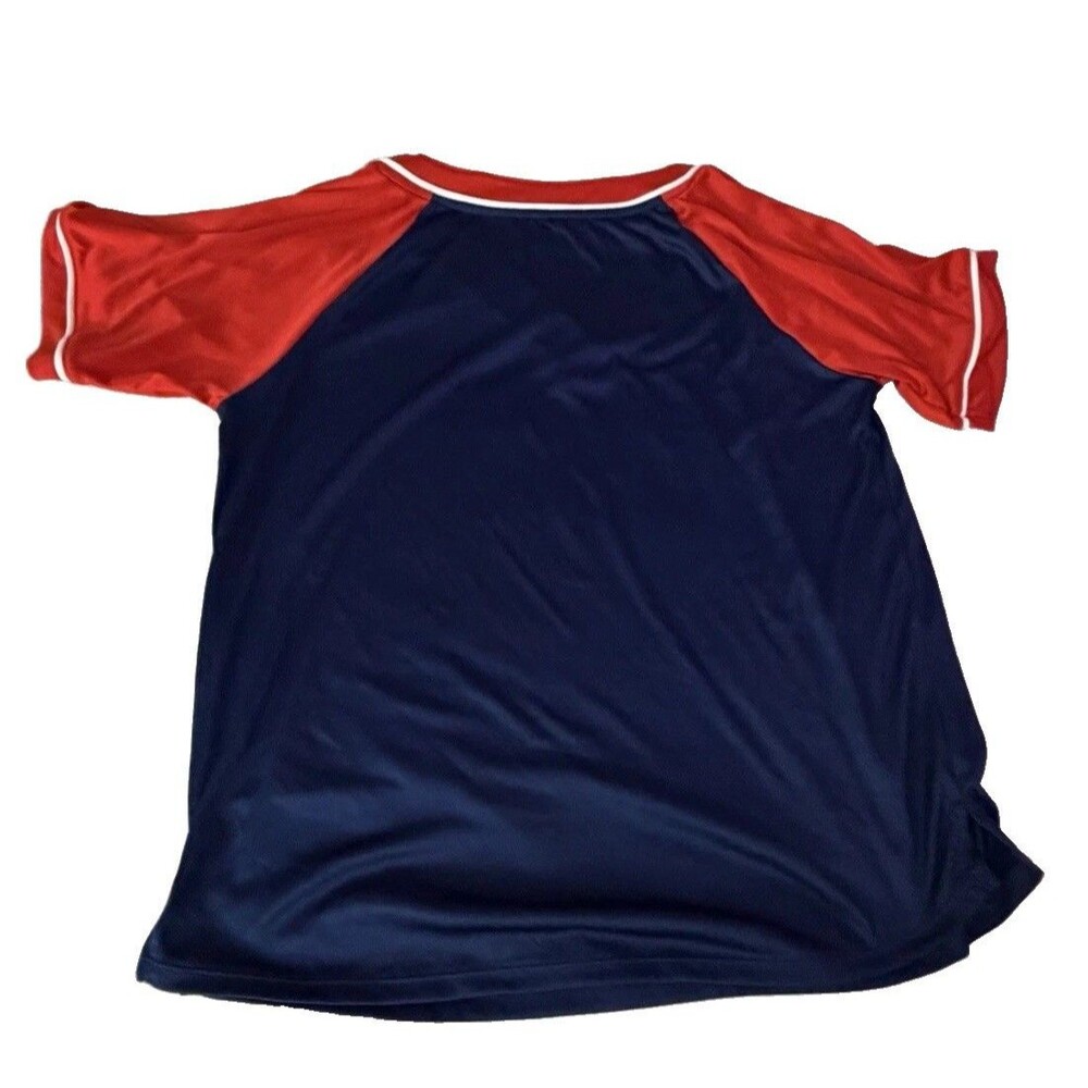Majestic Boston Red Sox Women’s Medium MLB Baseball Jersey Shirt Navy Red - Picture 6 of 6